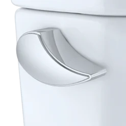 TOTO Vespin II Two-Piece Elongated 1.28 GPF Universal Height Skirted Design Toilet with CEFIONTECT, Cotton White, Vitreous China, CST474CEFG#01
