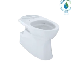 TOTO Vespin II Universal Height Elongated Skirted Toilet Bowl with CEFIONTECT, Cotton White, Vitreous China, CT474CUFG#01