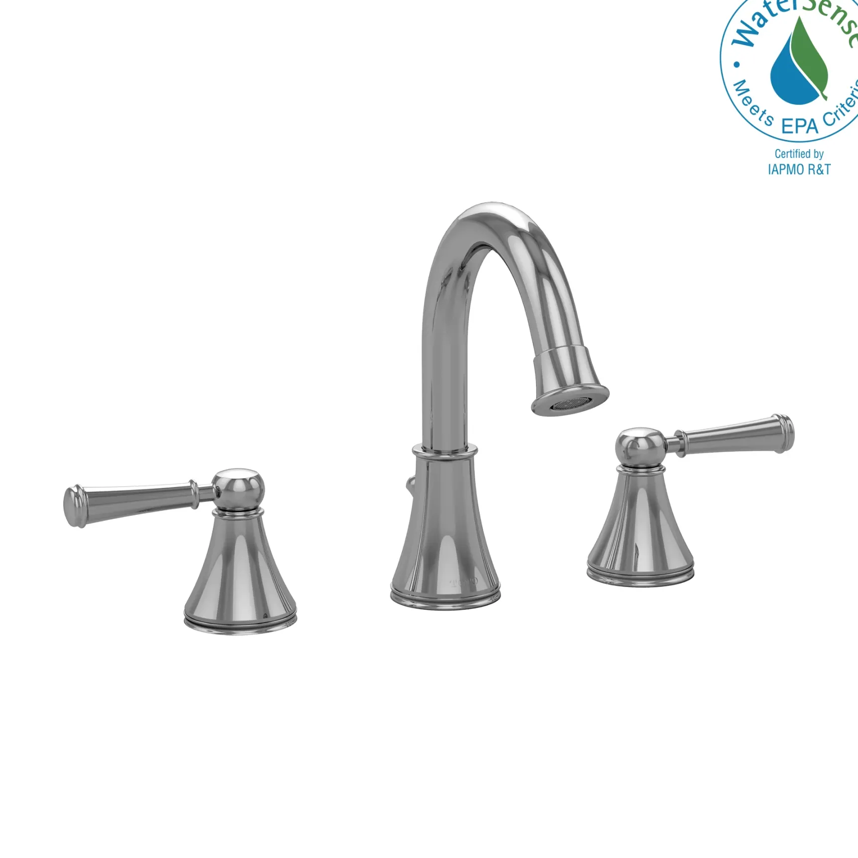 TOTO Vivian Alta Two Handle Widespread 1.2 GPM Bathroom Sink Faucet, Polished Chrome, Brass, TL220DD1H12#CP