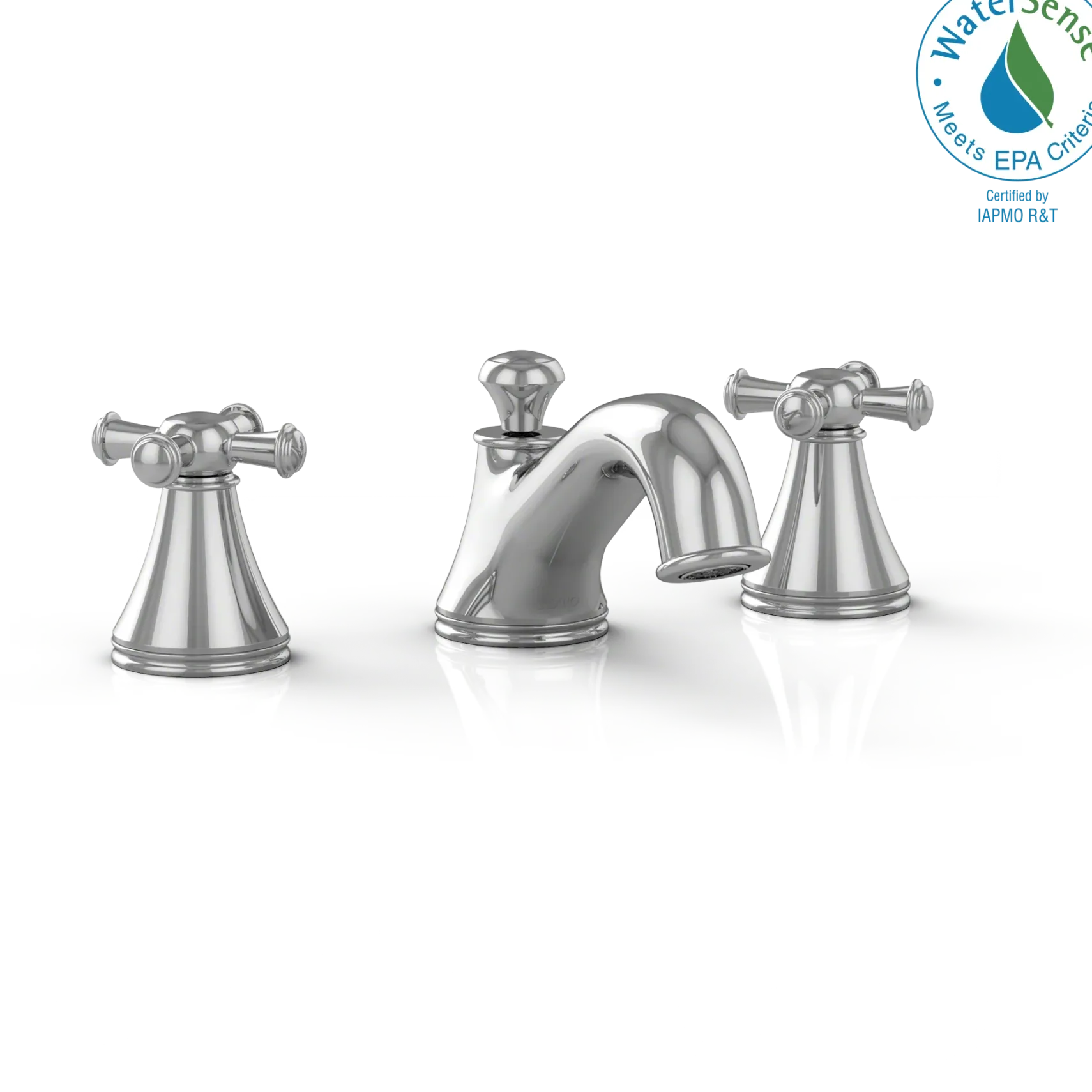 TOTO Vivian Two Cross Handle Widespread 1.5 GPM Bathroom Sink Faucet, Polished Chrome, Brass, TL220DD#CP