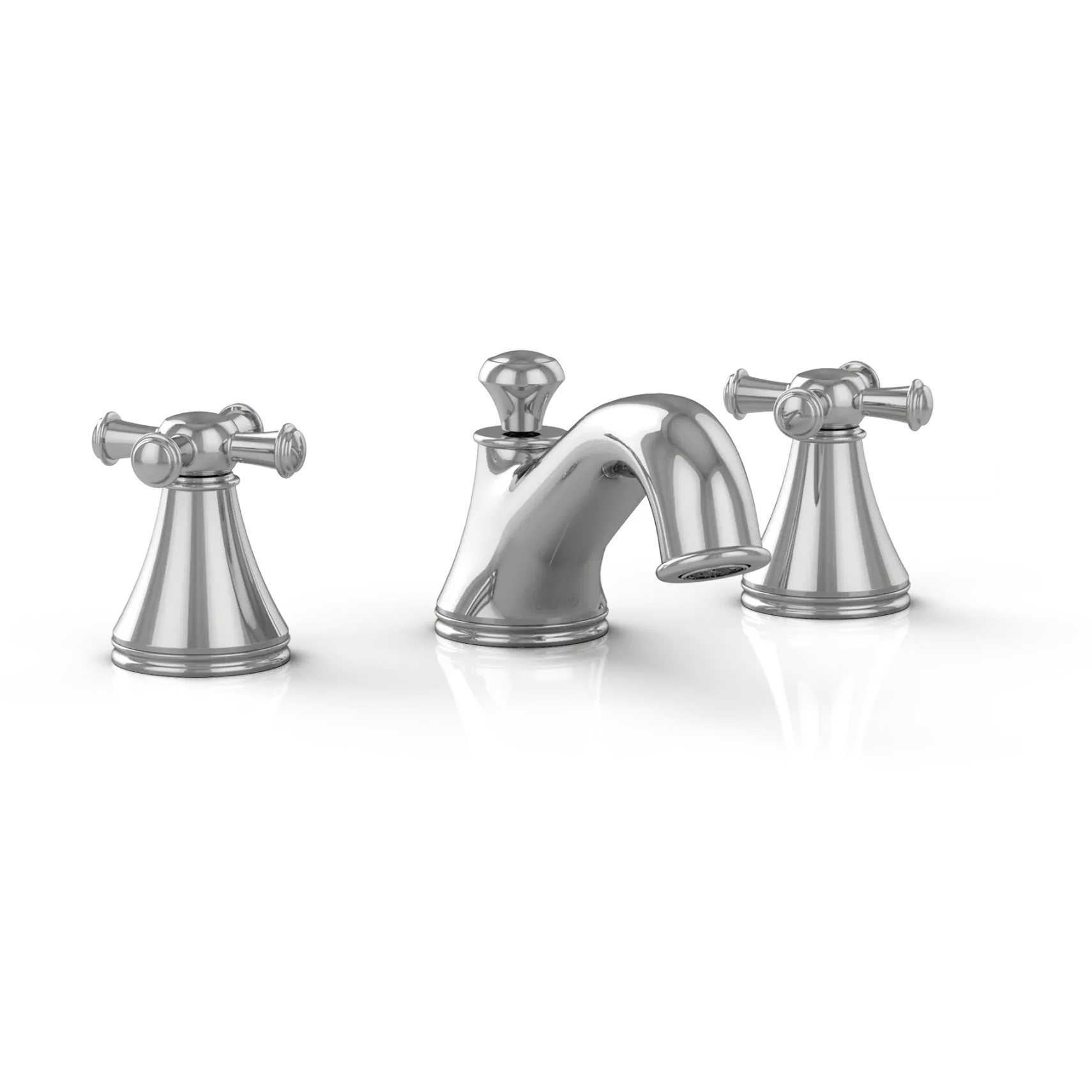 TOTO Vivian Two Cross Handle Widespread 1.5 GPM Bathroom Sink Faucet, Polished Chrome, Brass, TL220DD#CP