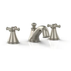 TOTO Vivian Two Cross Handle Widespread 1.5 GPM Bathroom Sink Faucet, Brushed Nickel, Brass, TL220DD#BN