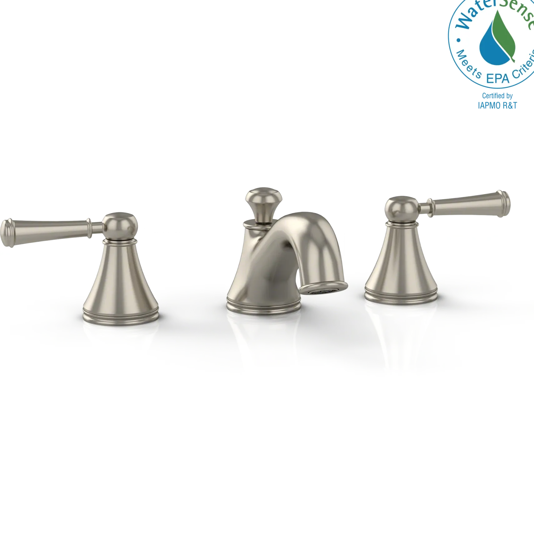 TOTO Vivian Two Handle Widespread 1.5 GPM Bathroom Sink Faucet, Brushed Nickel, Brass, TL220DD1#BN