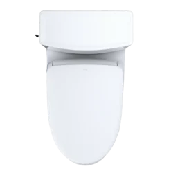 TOTO WASHLET+ Aimes One-Piece Elongated 1.28 GPF Toilet with Auto Flush S7A Contemporary Bidet Seat, Cotton White, Vitreous China|Plastic, MW6264736CEFGA#01