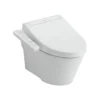 TOTO WASHLET+ AP Wall-Hung Elongated Toilet and WASHLET C2 and DuoFit In-Wall 0.9 and 1.28 GPF Dual-Flush Tank System, Matte Silver, Vitreous China|Plastic, CWT4263074CMFG#MS