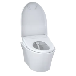 TOTO WASHLET+ AP Wall-Hung Elongated Toilet with S7 Contemporary Bidet Seat and DuoFit In-Wall 0.9 and 1.28 GPF Dual-Flush Tank System, Matte Silver, Vitreous China|Plastic, CWT4264726CMFG#MS