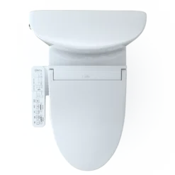 TOTO WASHLET+ Aquia IV Arc Two-Piece Elongated Dual Flush 1.28 and 0.9 GPF Toilet with C2 Bidet Seat, Cotton White, Vitreous China|Plastic, MW4483074CEMFGN#01
