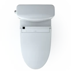 TOTO WASHLET+ Aquia IV Cube Two-Piece Elongated Dual Flush 1.28 and 0.9 GPF Toilet with C5 Bidet Seat, Cotton White, Vitreous China|Plastic, MW4363084CEMFGN#01