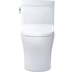 TOTO WASHLET+ Aquia IV Cube Two-Piece Elongated Dual Flush 1.28 and 0.9 GPF Toilet with S7A Contemporary Bidet Seat, Cotton White, Vitreous China|Plastic, MW4364736CEMFGN#01