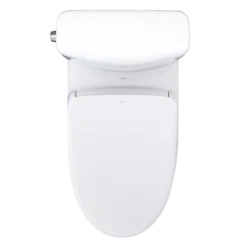 TOTO WASHLET+ Aquia IV Cube Two-Piece Elongated Dual Flush 1.28 and 0.9 GPF Toilet with S7A Contemporary Bidet Seat, Cotton White, Vitreous China|Plastic, MW4364736CEMFGN#01