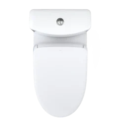 TOTO WASHLET+ Aquia IV One-Piece Elongated Dual Flush 1.28 and 0.9 GPF Toilet with Auto Flush S7A Contemporary Bidet Seat, Cotton White, Vitreous China|Plastic, MW6464736CEMFGNA#01