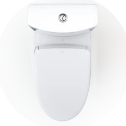 TOTO WASHLET+ Aquia IV Two-Piece Elongated Dual Flush 1.28 and 0.9 GPF Toilet, Contemporary WASHLET S7A Bidet Seat, Cotton White, Vitreous China, MW4464736CEMGN#01