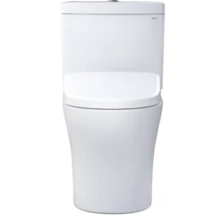 TOTO WASHLET+ Aquia IV Two-Piece Elongated Dual Flush 1.28 and 0.9 GPF Toilet with S7A Contemporary Bidet Seat, Cotton White, Vitreous China|Plastic, MW4464736CEMFGN#01
