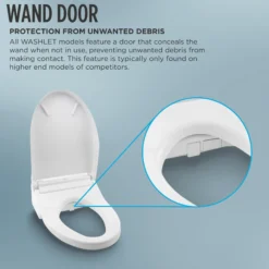 TOTO WASHLET C5 Electronic Bidet Toilet Seat with PREMIST and EWATER+ Wand Cleaning, Round, Cotton White, Plastic, SW3083#01