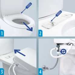 TOTO WASHLET C5 Electronic Bidet Toilet Seat with PREMIST and EWATER+ Wand Cleaning, Round, Cotton White, Plastic, SW3083#01