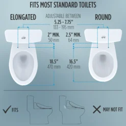 TOTO WASHLET C5 Electronic Bidet Toilet Seat with PREMIST and EWATER+ Wand Cleaning, Round, Cotton White, Plastic, SW3083#01