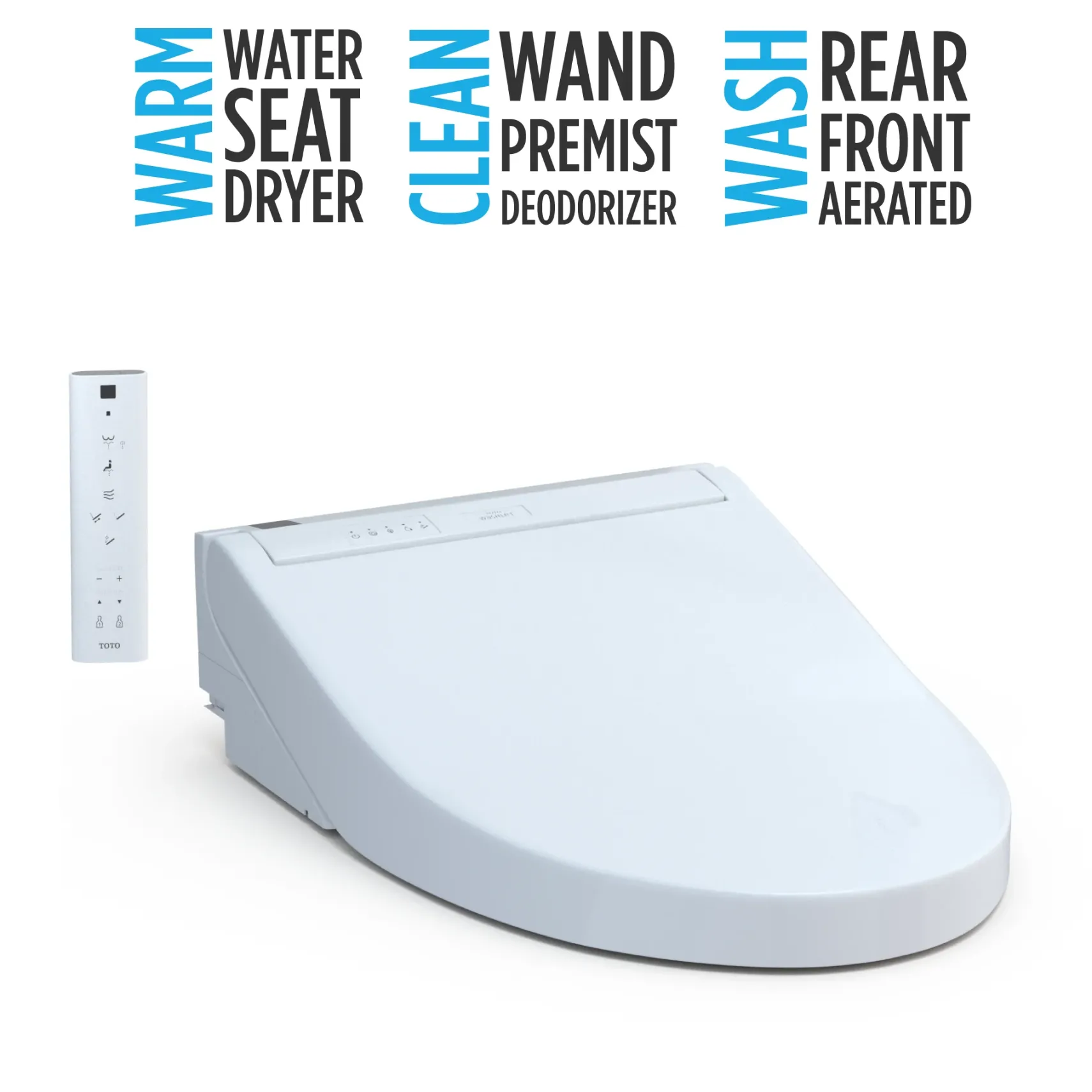 TOTO WASHLET C5 Electronic Bidet Toilet Seat with PREMIST and EWATER+ Wand Cleaning, Round, Cotton White, Plastic, SW3083#01