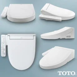TOTO WASHLET C2 Electronic Bidet Toilet Seat with PREMIST and EWATER+ Wand Cleaning, Round, Cotton White, Plastic, SW3073#01