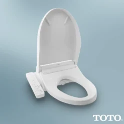 TOTO WASHLET C2 Electronic Bidet Toilet Seat with PREMIST and EWATER+ Wand Cleaning, Elongated, Cotton White, Plastic, SW3074#01