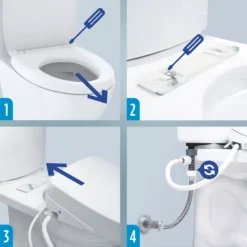 TOTO WASHLET C5 Electronic Bidet Toilet Seat with PREMIST and EWATER+ Wand Cleaning, Elongated, Cotton White, Plastic, SW3084#01