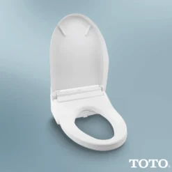 TOTO WASHLET C5 Electronic Bidet Toilet Seat with PREMIST and EWATER+ Wand Cleaning, Elongated, Cotton White, Plastic, SW3084#01
