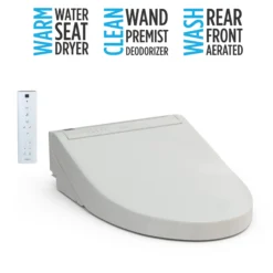 TOTO WASHLET C5 Electronic Bidet Toilet Seat with PREMIST and EWATER+ Wand Cleaning, Elongated, Sedona Beige, Plastic, SW3084#12