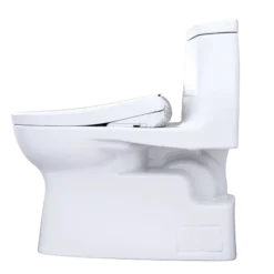 TOTO WASHLET+ Carlyle II 1G One-Piece Elongated 1.0 GPF Toilet and WASHLET+ S7 Contemporary Bidet Seat, Cotton White, Vitreous China|Plastic, MW6144726CUFG#01