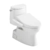 TOTO WASHLET+ Carlyle II 1G One-Piece Elongated 1.0 GPF Toilet and WASHLET+ C2 Bidet Seat, Cotton White, Vitreous China|Plastic, MW6143074CUFG#01