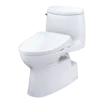TOTO WASHLET+ Carlyle II One-Piece Elongated 1.28 GPF Toilet with Auto Flush WASHLET+ S7A Contemporary Bidet Seat, Cotton White, Vitreous China|Plastic, MW6144736CEFGA#01