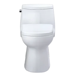 TOTO WASHLET+ Carlyle II One-Piece Elongated 1.28 GPF Toilet with Auto Flush WASHLET+ S7A Contemporary Bidet Seat, Cotton White, Vitreous China|Plastic, MW6144736CEFGA#01