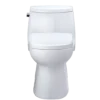 TOTO WASHLET+ Carlyle II One-Piece Elongated 1.28 GPF Toilet with Auto Flush WASHLET+ S7 Contemporary Bidet Seat, Cotton White, Vitreous China|Plastic, MW6144726CEFGA#01