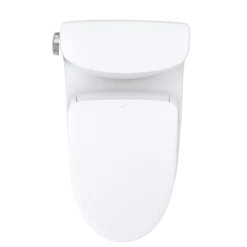 TOTO WASHLET+ Carolina II One-Piece Elongated 1.28 GPF Toilet and WASHLET+ S7 Contemporary Bidet Seat, Cotton White, Vitreous China|Plastic, MW6444726CEFG#01
