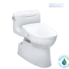 TOTO WASHLET+ Carolina II One-Piece Elongated 1.28 GPF Toilet and WASHLET+ S7 Contemporary Bidet Seat, Cotton White, Vitreous China|Plastic, MW6444736CEFG#01