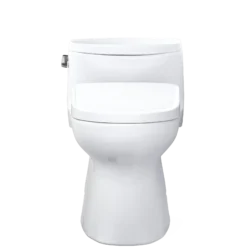 TOTO WASHLET+ Carolina II One-Piece Elongated 1.28 GPF Toilet and WASHLET+ S7 Contemporary Bidet Seat, Cotton White, Vitreous China|Plastic, MW6444736CEFG#01