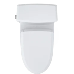 TOTO WASHLET+ Connelly Two-Piece Elongated Dual Flush 1.28 and 0.9 GPF Toilet and Classic WASHLET S7 Contemporary Bidet Seat with Auto Flush, Cotton White, Vitreous China|Plastic, MW4944724CEMFGA#01