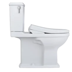 TOTO WASHLET+ Connelly Two-Piece Elongated Dual Flush 1.28 and 0.9 GPF Toilet and Classic WASHLET S7 Classic Bidet Seat, Cotton White, Vitreous China|Plastic, MW4944724CEMFG#01