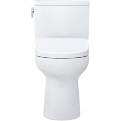 TOTO WASHLET+ Drake II 1G Two-Piece Elongated 1.0 GPF Toilet with Auto Flush WASHLET+ S7A Contemporary Bidet Seat, Cotton White, Vitreous China|Plastic, MW4544736CUFGA#01