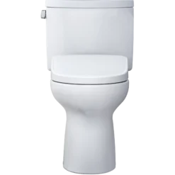 TOTO WASHLET+ Drake II Two-Piece Elongated 1.28 GPF Toilet with Auto Flush WASHLET+ S7 Contemporary Bidet Seat, Cotton White, Vitreous China|Plastic, MW4544726CEFGA#01