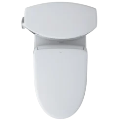 TOTO WASHLET+ Drake II Two-Piece Elongated 1.28 GPF Toilet with Auto Flush WASHLET+ S7 Contemporary Bidet Seat, Cotton White, Vitreous China|Plastic, MW4544726CEFGA#01