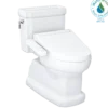 TOTO WASHLET+ Eco Guinevere Elongated 1.28 GPF Universal Height Toilet with C2 Bidet Seat, Cotton White, Vitreous China|Plastic, MW9743074CEFG#01