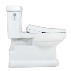 TOTO WASHLET+ Eco Guinevere Elongated 1.28 GPF Universal Height Toilet and S7 Classic Bidet Seat with Auto Flush, Cotton White, Vitreous China|Plastic, MW9744724CEFGA#01