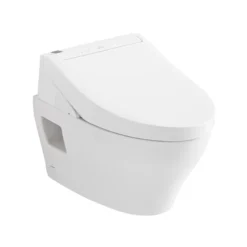 TOTO WASHLET+ EP Wall-Hung Elongated Toilet and WASHLET C5 Bidet Seat and DuoFit In-Wall 0.9 and 1.28 GPF Dual-Flush Tank System, Matte Silver, Vitreous China|Plastic, CWT4283084CMFG#MS