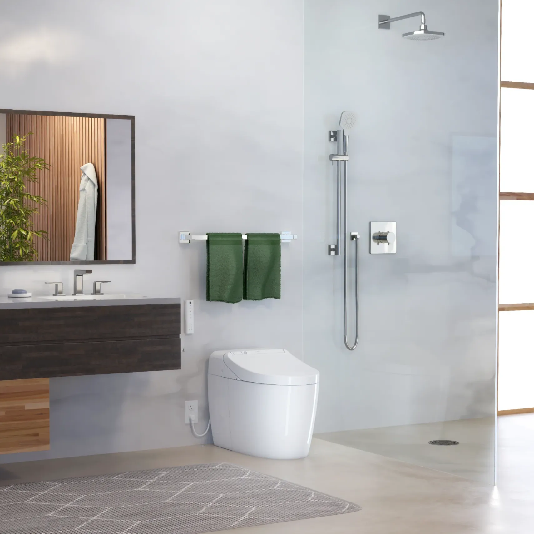 TOTO WASHLET G450 1.0 or 0.8 GPF Smart Toilet with Integrated Bidet Seat and CEFIONTECT, Cotton White, Vitreous China|Plastic, MS922CUMFG#01