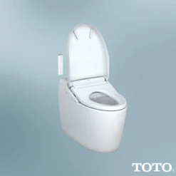 TOTO WASHLET G450 1.0 or 0.8 GPF Smart Toilet with Integrated Bidet Seat and CEFIONTECT, Cotton White, Vitreous China|Plastic, MS922CUMFG#01