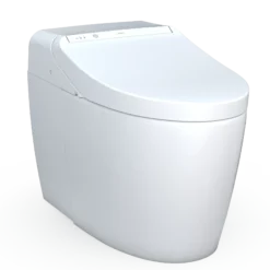 TOTO WASHLET G450 1.0 or 0.8 GPF Smart Toilet with Integrated Bidet Seat and CEFIONTECT, Cotton White, Vitreous China|Plastic, MS922CUMFG#01