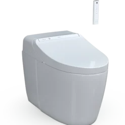TOTO WASHLET G450 1.0 or 0.8 GPF Smart Toilet with Integrated Bidet Seat and CEFIONTECT, Cotton White, Vitreous China|Plastic, MS922CUMFG#01
