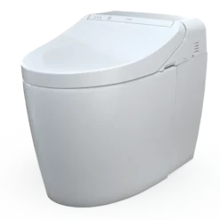 TOTO WASHLET G450 1.0 or 0.8 GPF Smart Toilet with Integrated Bidet Seat and CEFIONTECT, Cotton White, Vitreous China|Plastic, MS922CUMFG#01