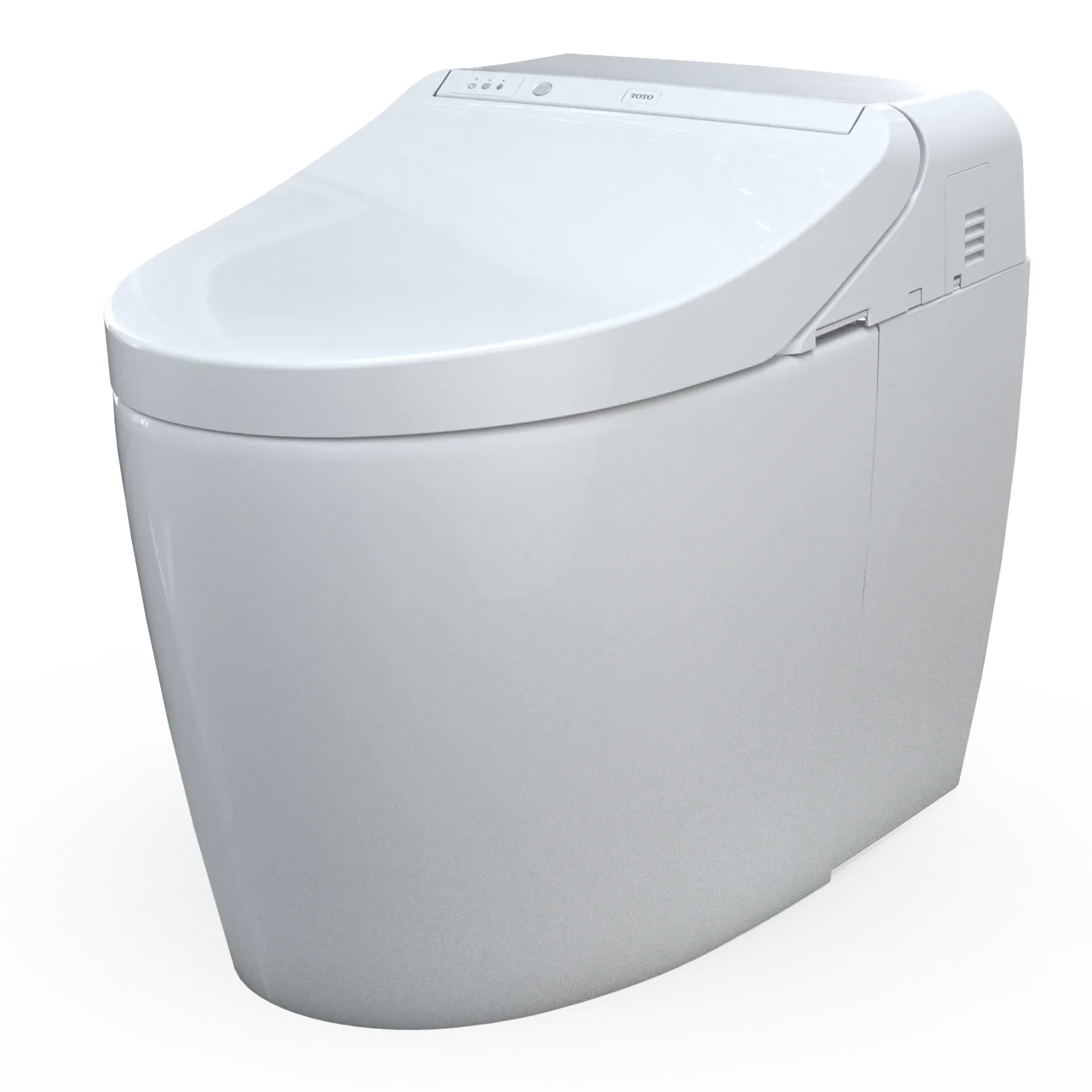 TOTO WASHLET G450 1.0 or 0.8 GPF Smart Toilet with Integrated Bidet Seat and CEFIONTECT, Cotton White, Vitreous China|Plastic, MS922CUMFG#01