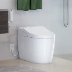 TOTO WASHLET G450 1.0 or 0.8 GPF Smart Toilet with Integrated Bidet Seat and CEFIONTECT, Cotton White, Vitreous China|Plastic, MS922CUMFG#01