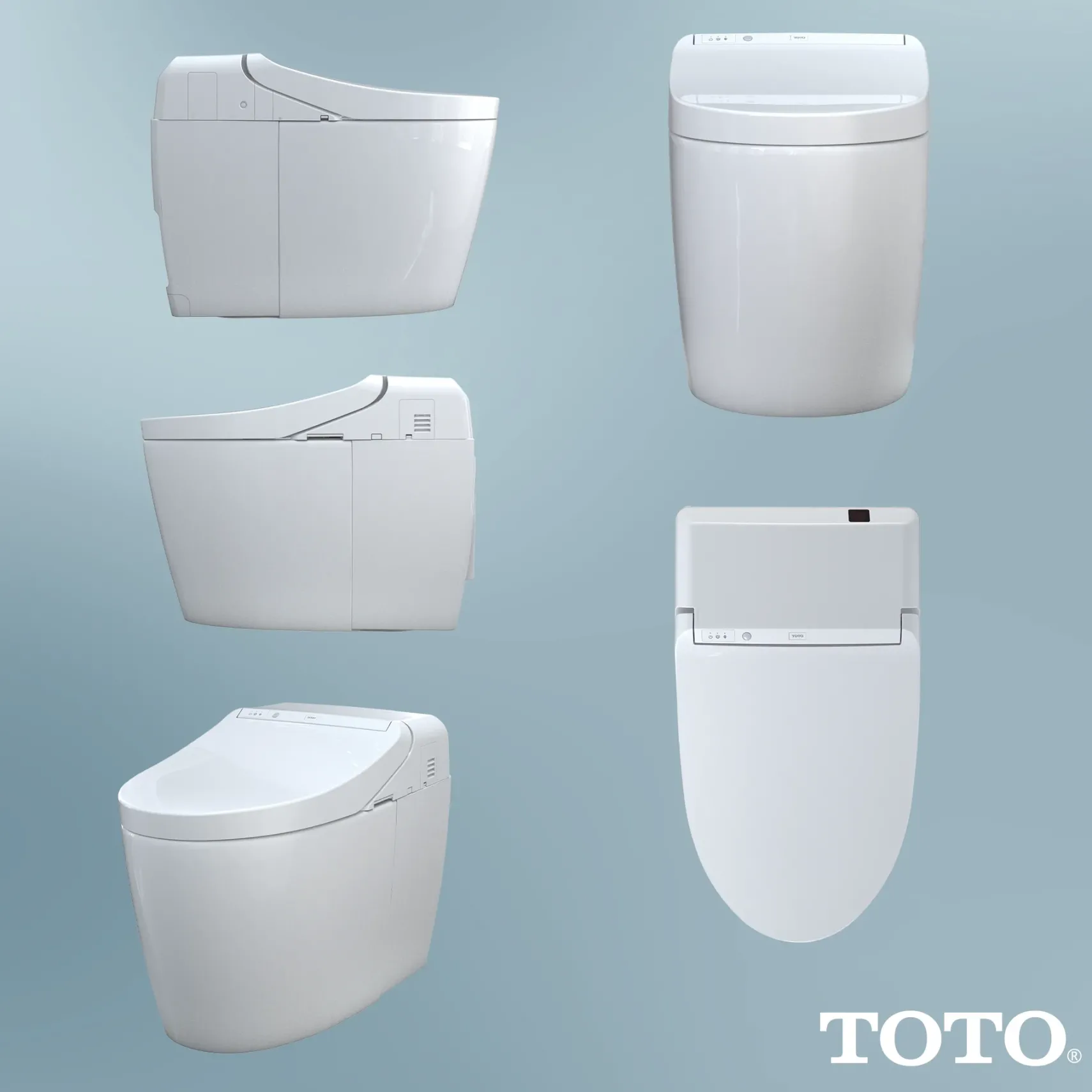 TOTO WASHLET G450 1.0 or 0.8 GPF Smart Toilet with Integrated Bidet Seat and CEFIONTECT, Cotton White, Vitreous China|Plastic, MS922CUMFG#01